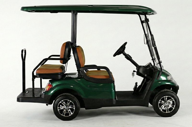 EPIC 2+2 Non-Lifted Electric Golf Cart with Lithium Battery 105Ah & Standard Tires | 4-Seater LSEV (Green) - Image 4